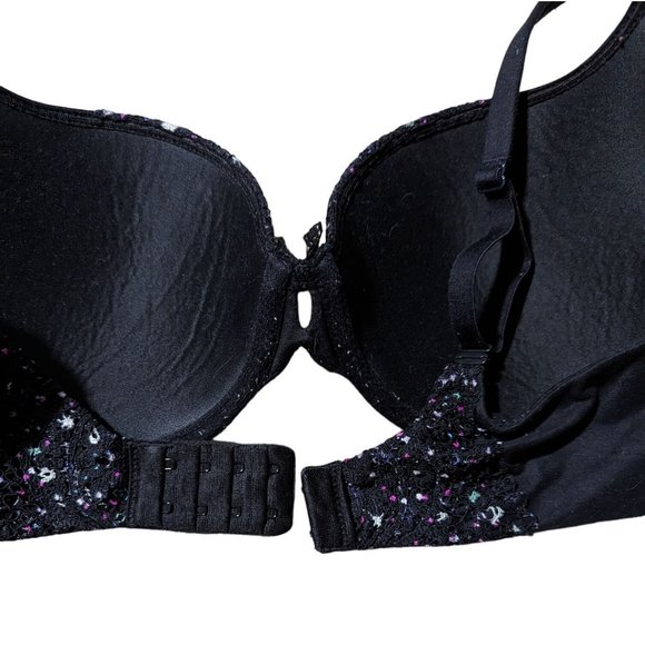 Victoria's Secret Bocy by Victoria Perfect Shape Black Bra with Lace sz 34D - Picture 6 of 6